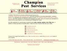 Tablet Screenshot of championpestservices.com